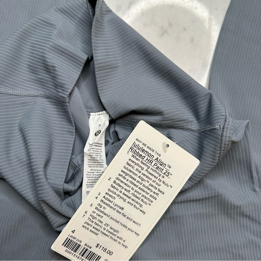 Lululemon Align Ribbed HR Pant 25” - Belgian Blue - Picture 3 of 4
